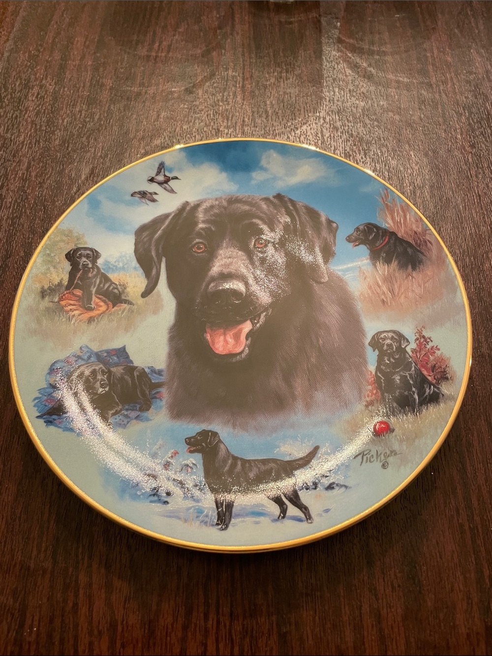 The Bradford Exchange Black Labrador Decorative Plate